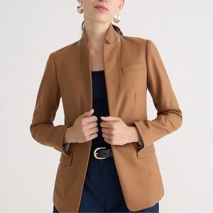 J.Crew Regent Camel Tailored Blazer Single Button Jacket Sz 12